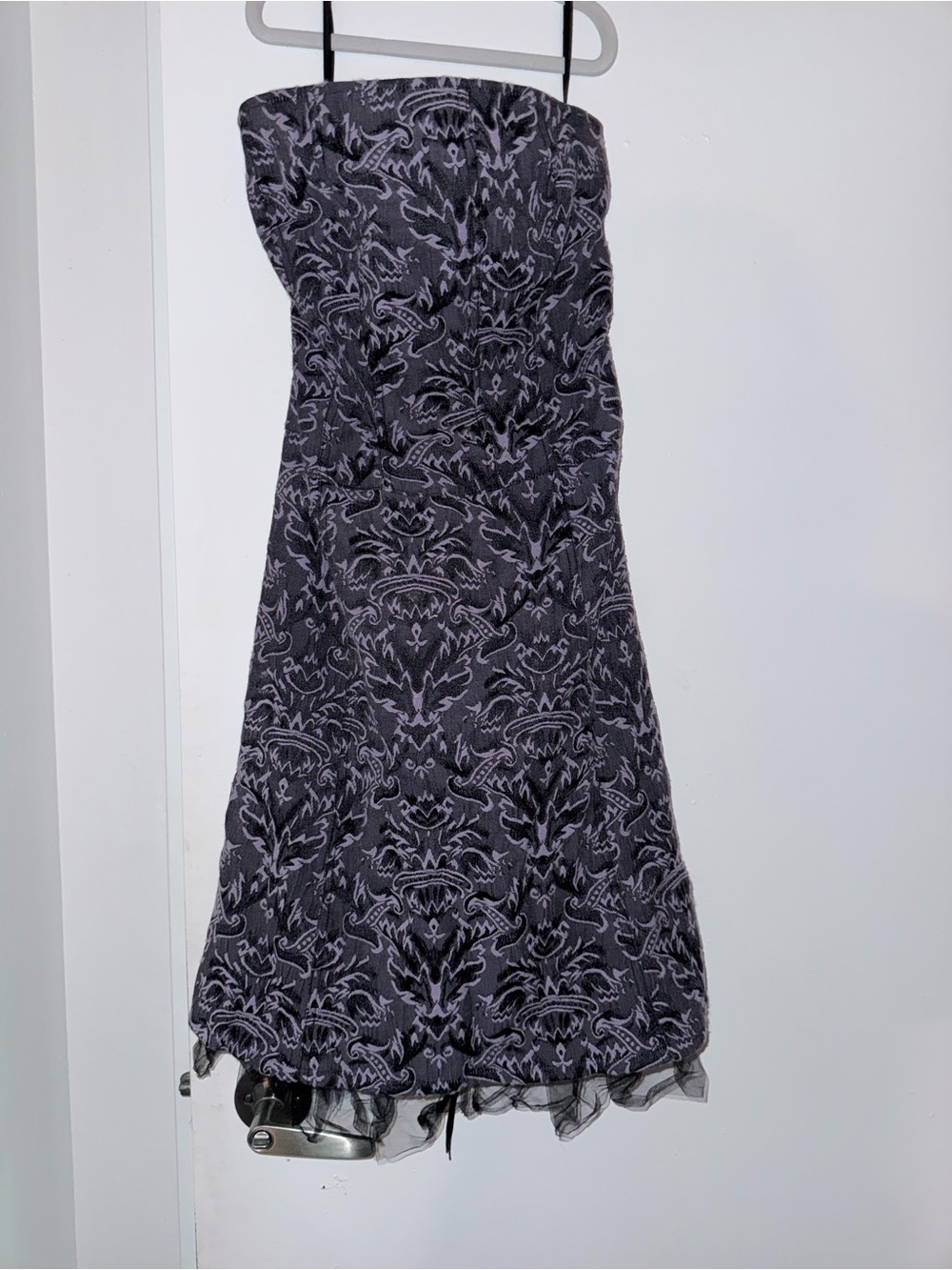 Tripp NYC Black and Lilac Patterned Dress - Picture 3 of 5
